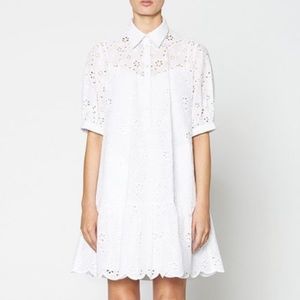Scanlan Theodore White Lace Dress
